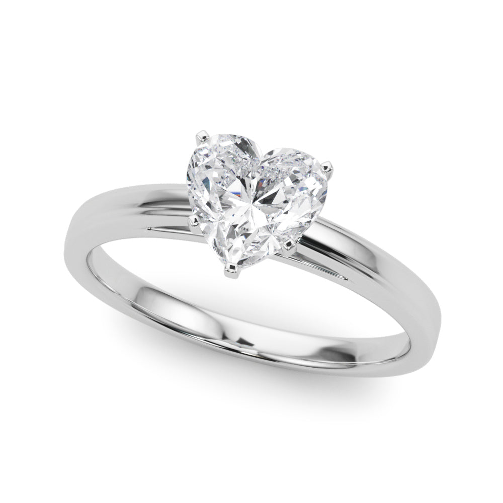 Radiant Solitaires Any Shape Round Diamond Engagement Ring in 10K/14K gold and platinum with certified lab-grown or natural diamonds