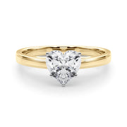 Radiant Solitaires Any Shape Round Diamond Engagement Ring in 10K/14K gold and platinum with certified lab-grown or natural diamonds