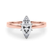 Radiant Solitaires Any Shape Round Diamond Engagement Ring in 10K/14K gold and platinum with certified lab-grown or natural diamonds