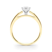 Radiant Solitaires Any Shape Round Diamond Engagement Ring in 10K/14K gold and platinum with certified lab-grown or natural diamonds