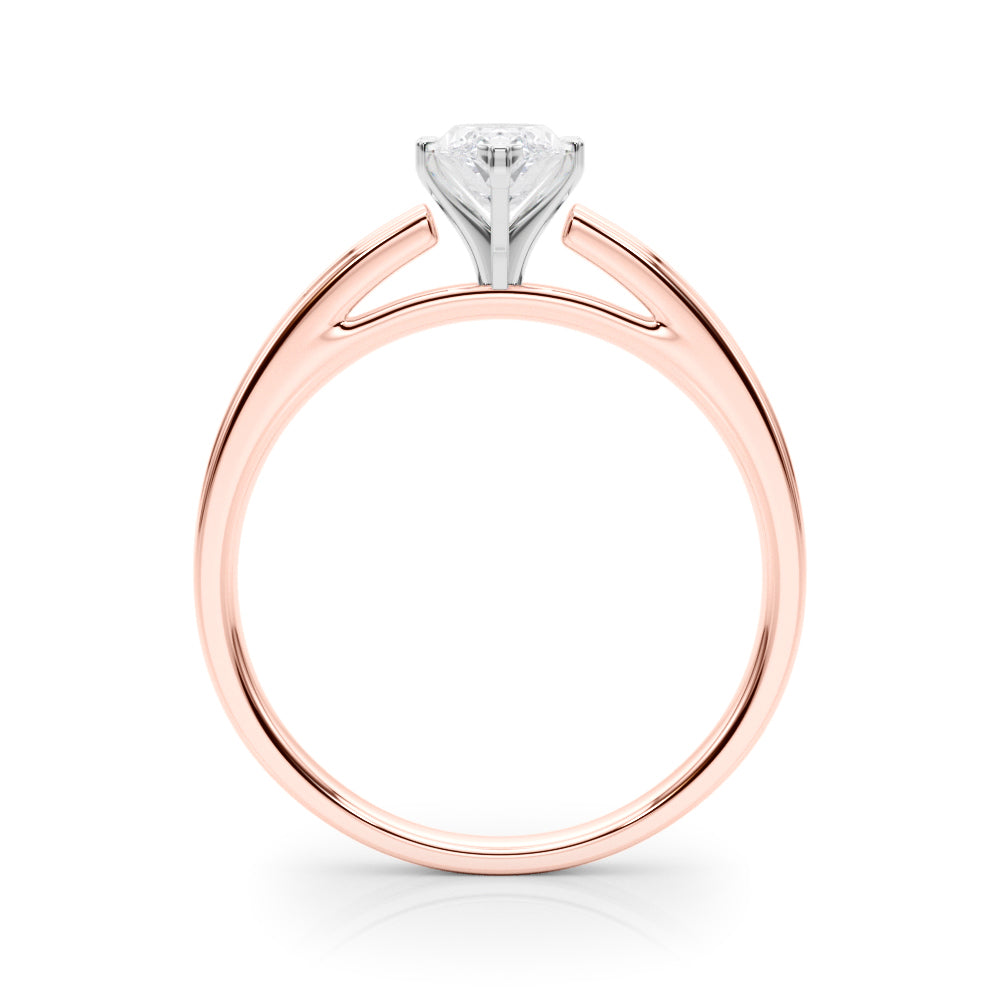 Radiant Solitaires Any Shape Round Diamond Engagement Ring in 10K/14K gold and platinum with certified lab-grown or natural diamonds
