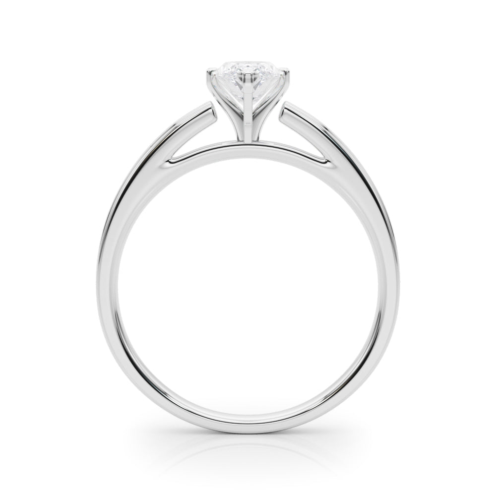 Radiant Solitaires Any Shape Round Diamond Engagement Ring in 10K/14K gold and platinum with certified lab-grown or natural diamonds