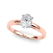 Radiant Solitaires Any Shape Round Diamond Engagement Ring in 10K/14K gold and platinum with certified lab-grown or natural diamonds