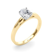 Radiant Solitaires Any Shape Round Diamond Engagement Ring in 10K/14K gold and platinum with certified lab-grown or natural diamonds