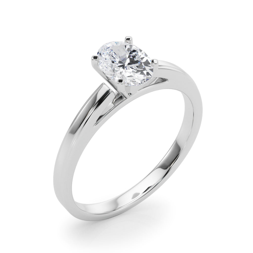 Radiant Solitaires Any Shape Round Diamond Engagement Ring in 10K/14K gold and platinum with certified lab-grown or natural diamonds