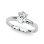 Radiant Solitaires Any Shape Round Diamond Engagement Ring in 10K/14K gold and platinum with certified lab-grown or natural diamonds