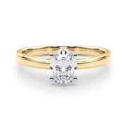 Radiant Solitaires Any Shape Round Diamond Engagement Ring in 10K/14K gold and platinum with certified lab-grown or natural diamonds