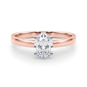 Radiant Solitaires Any Shape Round Diamond Engagement Ring in 10K/14K gold and platinum with certified lab-grown or natural diamonds
