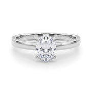 Radiant Solitaires Any Shape Round Diamond Engagement Ring in 10K/14K gold and platinum with certified lab-grown or natural diamonds