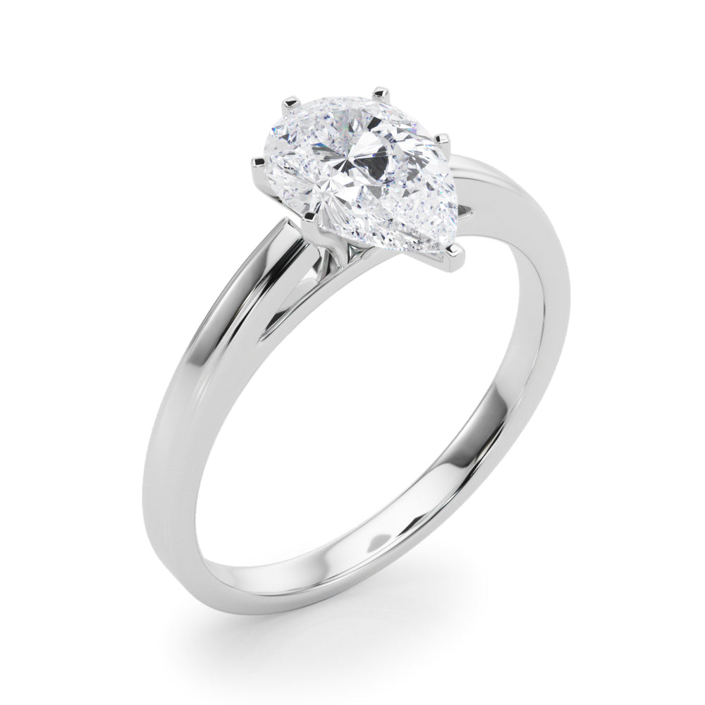 Radiant Solitaires Any Shape Round Diamond Engagement Ring in 10K/14K gold and platinum with certified lab-grown or natural diamonds