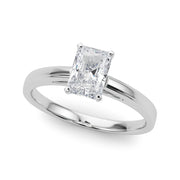 Radiant Solitaires Any Shape Round Diamond Engagement Ring in 10K/14K gold and platinum with certified lab-grown or natural diamonds