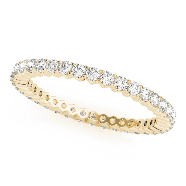 Prong Set Full Eternity Ring in 10K/14K gold and platinum with certified lab-grown or natural diamonds