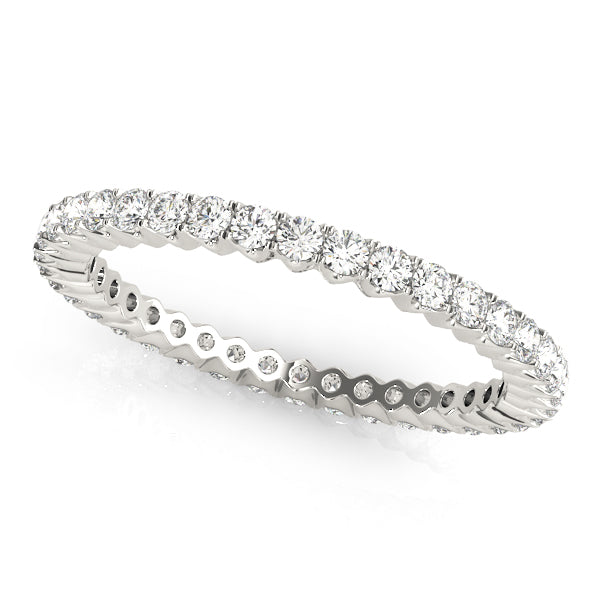 Prong Set Full Eternity Ring in Gold & Platinum