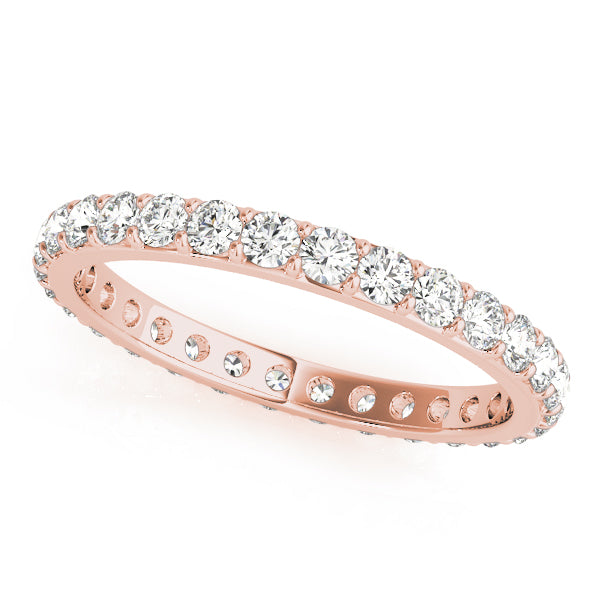 Shared Prong Full Eternity Ring in Gold & Platinum