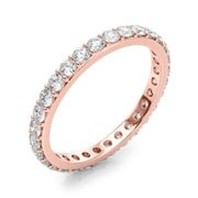 Shared Prong Full Eternity Ring in Gold & Platinum