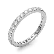 Shared Prong Full Eternity Ring in Gold & Platinum