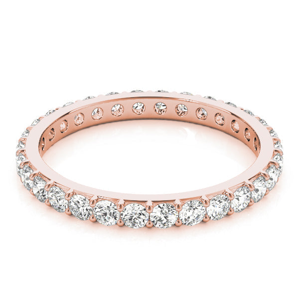Shared Prong Full Eternity Ring in Gold & Platinum