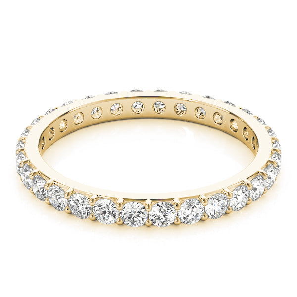 Shared Prong Full Eternity Ring in Gold & Platinum