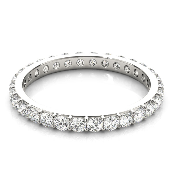 Shared Prong Full Eternity Ring in Gold & Platinum
