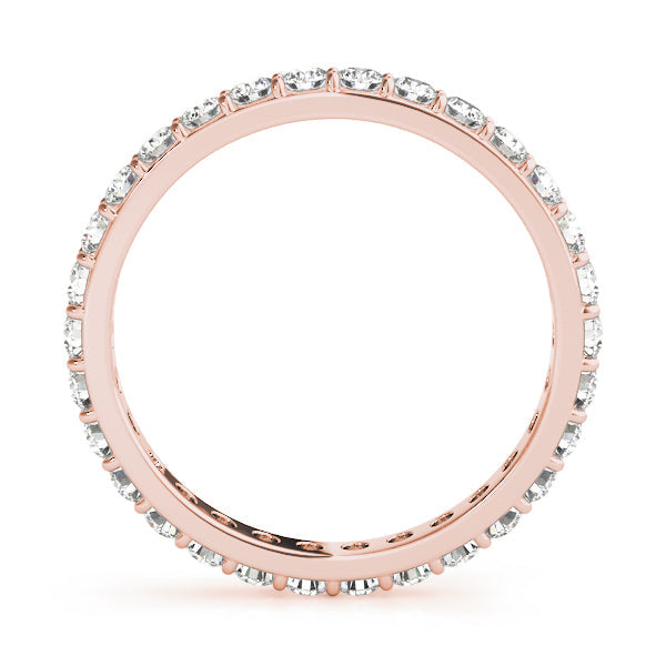 Shared Prong Full Eternity Ring in Gold & Platinum