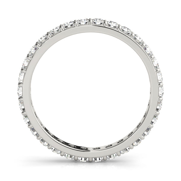 Shared Prong Full Eternity Ring in Gold & Platinum