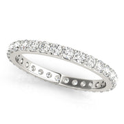 Shared Prong Full Eternity Ring in Gold & Platinum