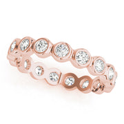 Bezel Set Full Eternity Ring in Gold & Platinum
