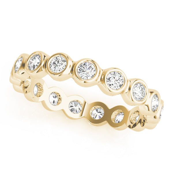 Bezel Set Full Eternity Ring in 10K/14K gold and platinum with certified lab-grown or natural diamonds