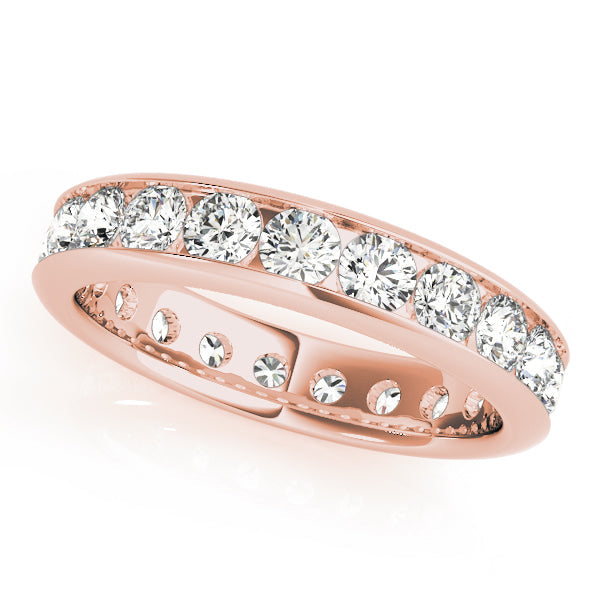 Channel Set Full Eternity Ring in Gold & Platinum