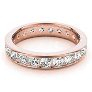 Channel Set Full Eternity Ring in Gold & Platinum