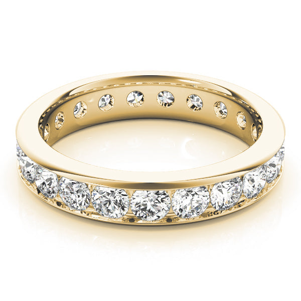 Channel Set Full Eternity Ring in Gold & Platinum