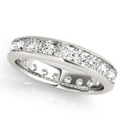 Channel Set Full Eternity Ring in Gold & Platinum