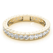 Milgrain Prong in Channel Full Eternity Ring in Gold & Platinum