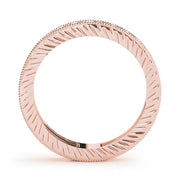 Milgrain Prong in Channel Full Eternity Ring in Gold & Platinum