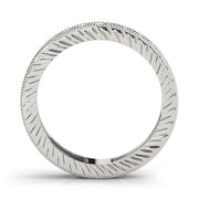 Milgrain Prong in Channel Full Eternity Ring in Gold & Platinum