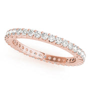 Prong Full Eternity Ring in Gold & Platinum
