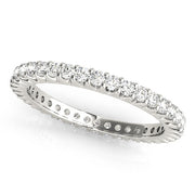 Prong Full Eternity Ring in Gold & Platinum