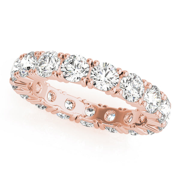 Prong Full Eternity Ring in Gold & Platinum