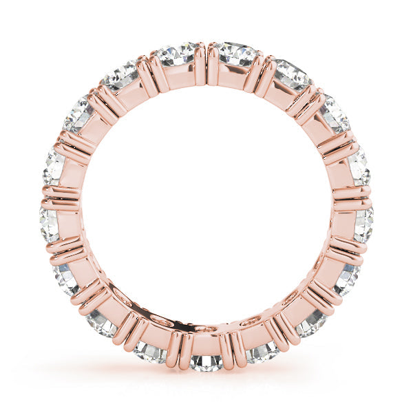 Prong Full Eternity Ring in Gold & Platinum