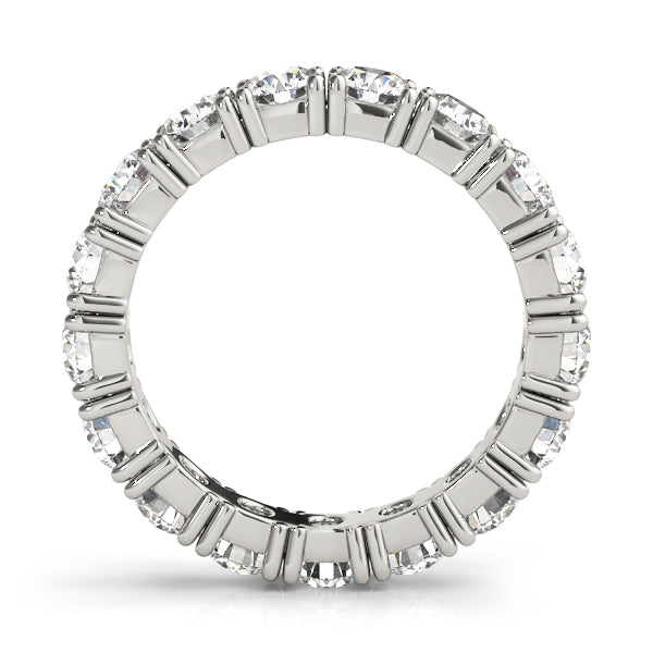 Prong Full Eternity Ring in Gold & Platinum