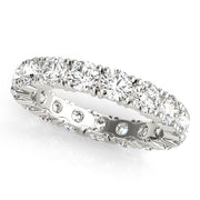 Prong Full Eternity Ring in Gold & Platinum
