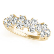 Diamond Half Eternity Ring in 10K/14K gold and platinum with certified lab-grown or natural diamonds