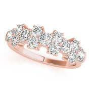 Diamond Half Eternity Ring in Gold & Platinum
