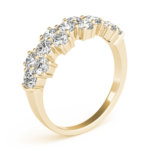Diamond Half Eternity Ring in Gold & Platinum