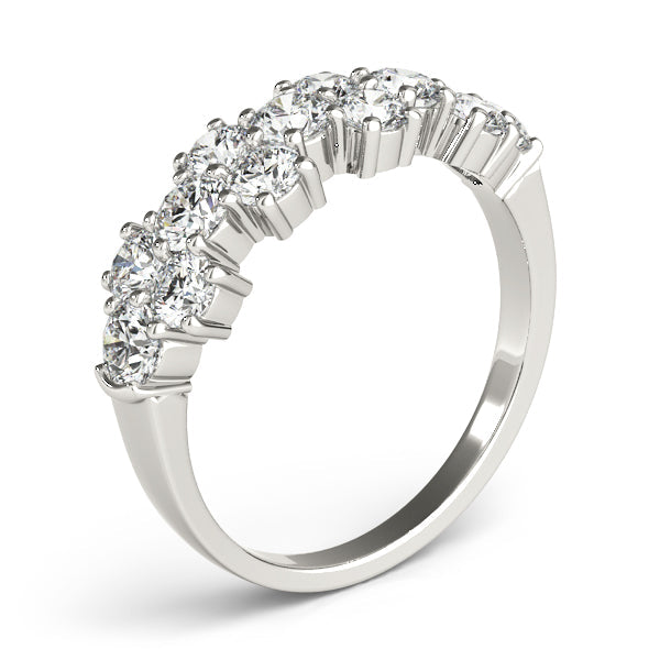 Diamond Half Eternity Ring in Gold & Platinum