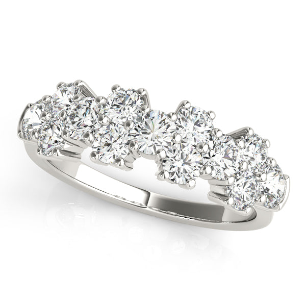 Diamond Half Eternity Ring in Gold & Platinum