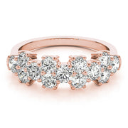 Diamond Half Eternity Ring in Gold & Platinum