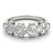 Diamond Half Eternity Ring in Gold & Platinum