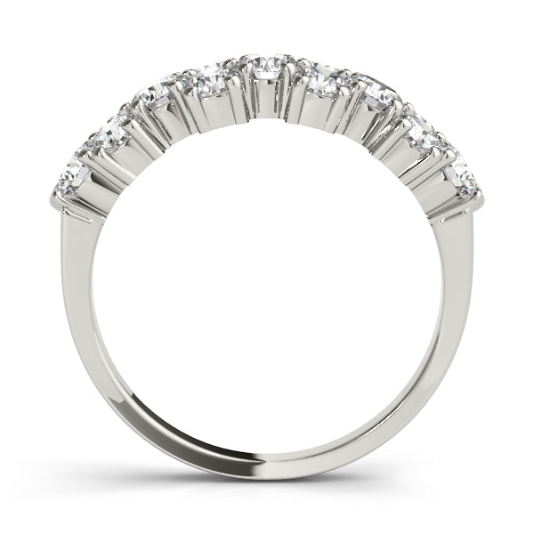Diamond Half Eternity Ring in Gold & Platinum