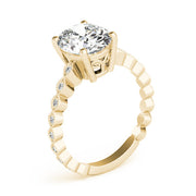 Brilliant Color Rings Oval Diamond Engagement Ring in 10K/14K gold and platinum with certified lab-grown or natural diamonds